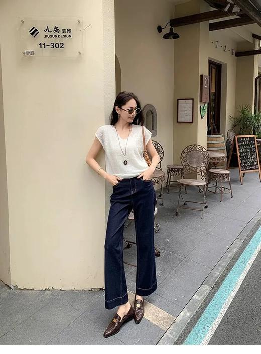 天丝亚麻镂空V领假两件短袖 | 重工满幅镂空提花工艺，超显白的米色，上身有气质又很耐看！【3-5天发货】 商品图4