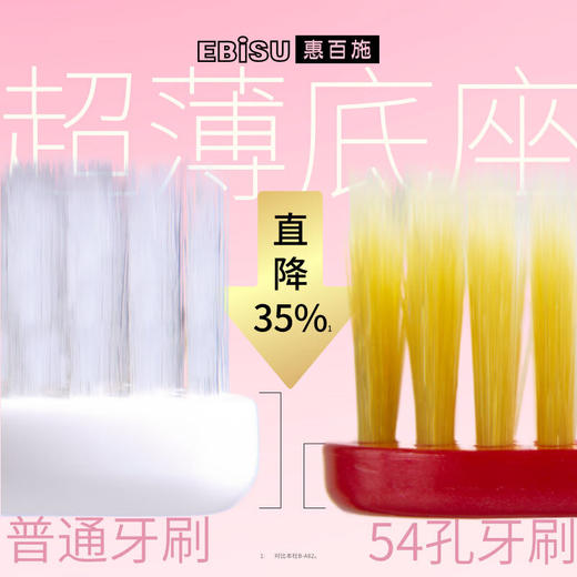 【门店好物】EBisu惠百施54孔舒适倍护宽头牙刷极软毛 商品图2