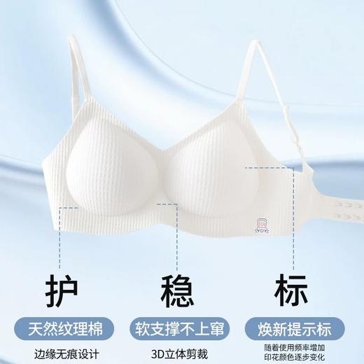 体验绵柔新境界！【特妮娜 0染原棉提拉内衣】细腻不染色原棉 越穿越软 承托聚拢 透气3D立体杯 高侧比收副乳 不显痕迹 四排两扣 轻盈无压更无痕 商品图3
