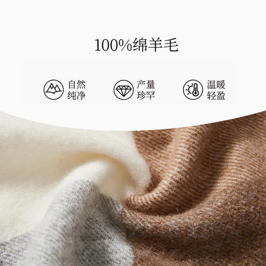 万事利绵羊毛围巾格韵物语系列 商品图4