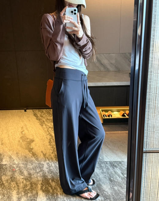 预售lu🍋家 Groove 女士高腰阔腿裤 Nulu™️面料四面弹力082103 商品图4