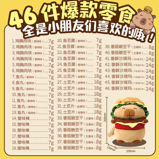 【百草味】小巨型零食大礼包（卡皮巴拉汉堡包） 商品图6