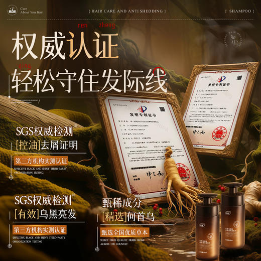 【草本萃取 洁净去油】Orginese欧橘 何首乌茶麸奢养亮泽洗发水 温和清洁头皮 长期养护发丝状态 650ml/瓶 商品图6