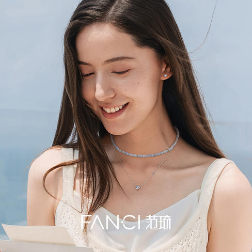 蓝眼泪项链浪漫款女轻奢高级感生日礼物 商品图3
