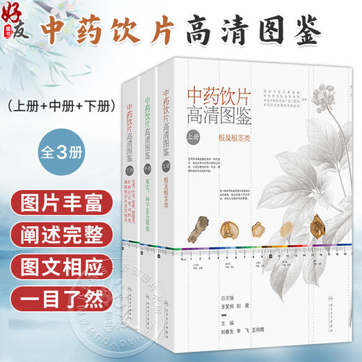 全3册 中药饮片高清图鉴 上册+中册+下册 3本套装 刘春生 李飞 王丽霞 包含果实种子及全草类中药饮片充分展现197种果实种子等 商品图0