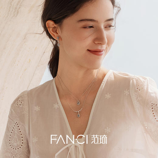 蓝眼泪耳环泪滴款水滴形耳钉时尚轻奢耳饰 商品图4