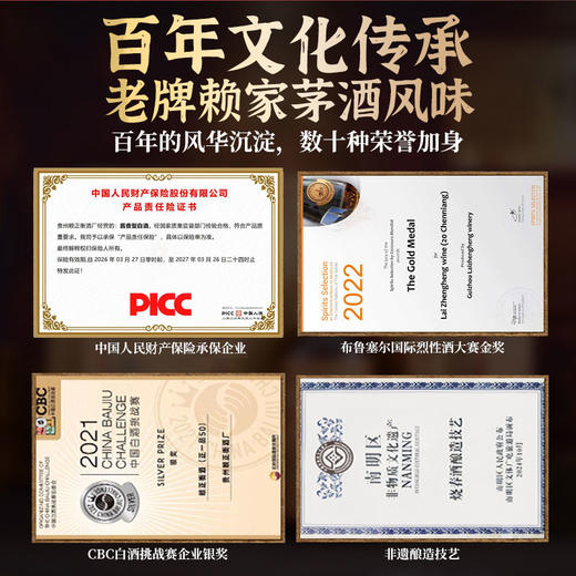 【 2026年典藏献礼 】赖正忠·赖家茅酒·五灵酝典酒 四大瑞兽主题酒盒 赠250ml老酒 一证一码送礼佳品 商品图4