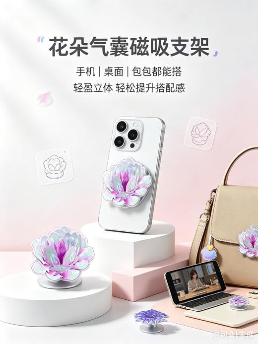 【“绽放”主题限量版】手机气囊支架（第三届全国大学生美术作品展览文创） 商品图0