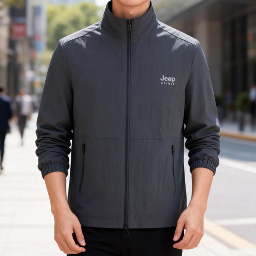 【立领版型 简约大气】JEEP SPIRIT 吉普春秋季新款男士夹克 耐磨透气面料 抗皱不易起球 JP-XY2668 5色可选 商品图4