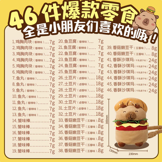 【百草味】小巨型零食大礼包（卡皮巴拉汉堡包） 商品图5
