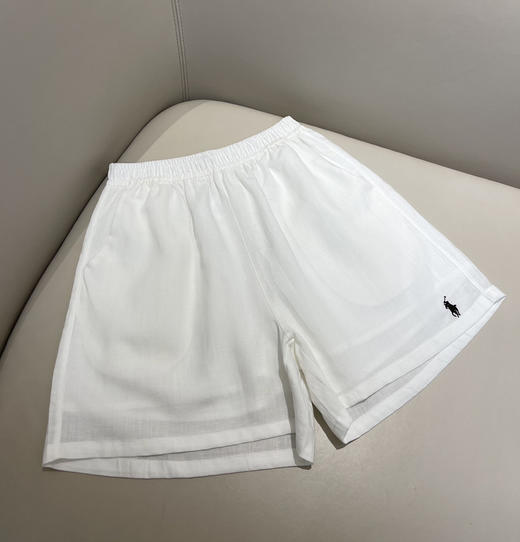 新款拉夫家女士小马刺绣亚麻天丝短裤082201 商品图7