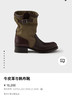 高定杨幂同款P家牛皮帆布高筒靴子82205 商品缩略图9