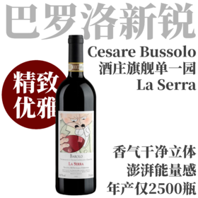 【网红名家力量丰盛旗舰单一园】2020 西塞巴索罗酒庄希尔哈园巴罗洛干红   Cesare Bussolo Barolo La Serra