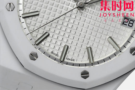 ZF新品-AP爱彼皇家橡树15500全陶瓷的三重盛宴，皇家橡树陶瓷，黑，白，蓝三色各有风骨，演绎奢华腕表的多元魅力。白陶瓷 4401无卡度一体机 男士腕表 表径41mm 商品图4