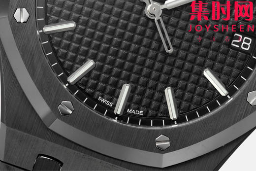 ZF新品-AP爱彼皇家橡树15500全陶瓷的三重盛宴，皇家橡树陶瓷，黑，白，蓝三色各有风骨，演绎奢华腕表的多元魅力。黑陶瓷 4401无卡度一体机 男士腕表 表径41mm 商品图4