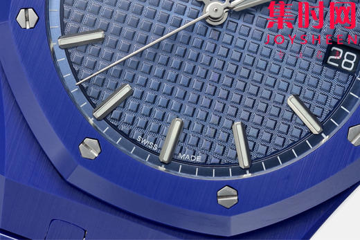ZF新品-AP爱彼皇家橡树15500全陶瓷的三重盛宴，皇家橡树陶瓷，黑，白，蓝三色各有风骨，演绎奢华腕表的多元魅力。蓝陶瓷 4401无卡度一体机 男士腕表 表径41mm 商品图4