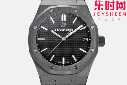 ZF新品-AP爱彼皇家橡树15500全陶瓷的三重盛宴，皇家橡树陶瓷，黑，白，蓝三色各有风骨，演绎奢华腕表的多元魅力。黑陶瓷 4401无卡度一体机 男士腕表 表径41mm 商品图1