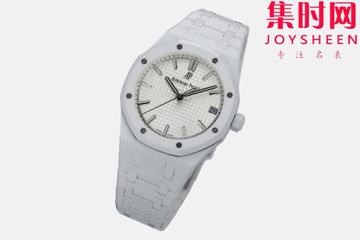 ZF新品-AP爱彼皇家橡树15500全陶瓷的三重盛宴，皇家橡树陶瓷，黑，白，蓝三色各有风骨，演绎奢华腕表的多元魅力。白陶瓷 4401无卡度一体机 男士腕表 表径41mm 商品图2