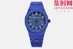 ZF新品-AP爱彼皇家橡树15500全陶瓷的三重盛宴，皇家橡树陶瓷，黑，白，蓝三色各有风骨，演绎奢华腕表的多元魅力。蓝陶瓷 4401无卡度一体机 男士腕表 表径41mm