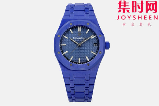 ZF新品-AP爱彼皇家橡树15500全陶瓷的三重盛宴，皇家橡树陶瓷，黑，白，蓝三色各有风骨，演绎奢华腕表的多元魅力。蓝陶瓷 4401无卡度一体机 男士腕表 表径41mm 商品图0