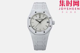 ZF新品-AP爱彼皇家橡树15500全陶瓷的三重盛宴，皇家橡树陶瓷，黑，白，蓝三色各有风骨，演绎奢华腕表的多元魅力。白陶瓷 4401无卡度一体机 男士腕表 表径41mm