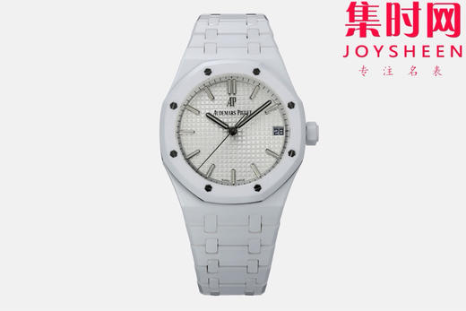 ZF新品-AP爱彼皇家橡树15500全陶瓷的三重盛宴，皇家橡树陶瓷，黑，白，蓝三色各有风骨，演绎奢华腕表的多元魅力。白陶瓷 4401无卡度一体机 男士腕表 表径41mm 商品图0