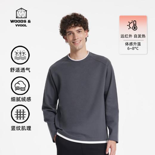 【出口级品质】丛绒·诺沙克假两件长袖 远红外自发热恒温科技 体感舒适 细腻绒感舒适透气 年轻时尚设计版型考究修饰身形 商品图0