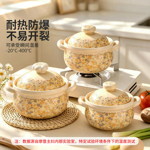 摩登主妇砂锅煲家用燃气灶专用耐高温干烧不裂煲仔饭煲汤陶瓷炖锅 商品图4