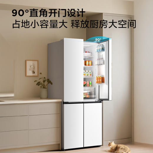 TCL 480升十字对开四开门超窄小户型大容量双净味深冷速冻新一级能效 R480V7-U1 商品图3