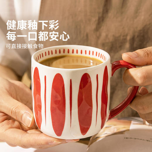 摩登主妇釉下彩陶瓷马克杯家用喝水杯办公室冲泡杯早餐杯咖啡杯子 商品图1