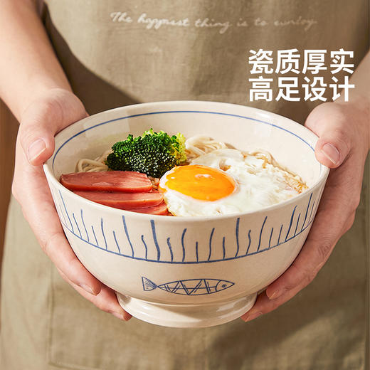 摩登主妇釉下彩日式拉面碗家用2026新款漂亮汤面碗个人专用泡面碗 商品图1