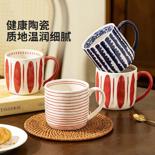 摩登主妇釉下彩陶瓷马克杯家用喝水杯办公室冲泡杯早餐杯咖啡杯子 商品图2
