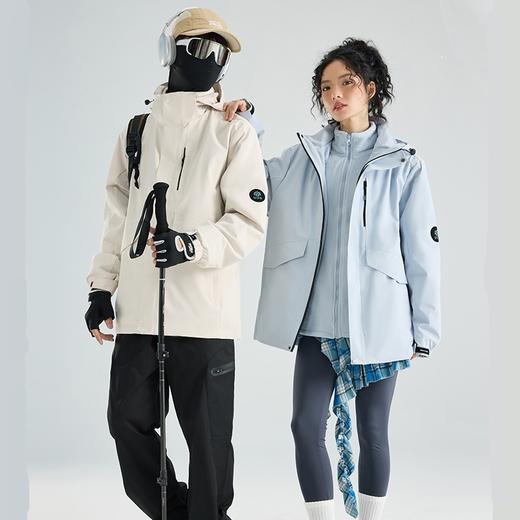 【防泼防风 加厚加绒 一衣三穿】秋冬季男女款户外可拆卸三合一防风衣 商品图2