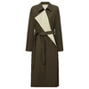 SELFWHO棉混纺复古撞色翻领风衣女2026秋季新款防风宽松长款外套 商品缩略图4