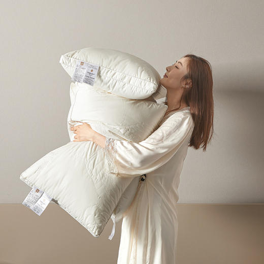 喜佳柔--纯棉立体手工蚕丝蝴蝶枕 商品图1