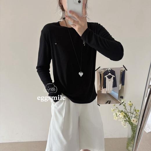 夯货‼️【59.9/2件天丝羊毛爱心长袖T】egg · smile软糯入秋，微凉天气的满分舒适换季衣橱C位店★为爱严选 商品图5