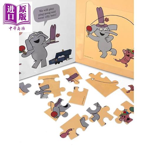 【中商原版】拼拼书 小猪与小象 Mo Willems My First Puzzle Book 英文原版 儿童绘本故事 五个趣味拼图 进口童书3岁+ 精装 商品图4