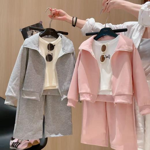 【39.9元/套起】儿童华棉拉链开衫裤子套装男童女童休闲裤开衫秋季套装★爱宝好物 商品图4