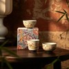 【59元2个，89元3个】敦煌飞天揽月・主人杯， 火石红古法窑变，手工吹釉肌理，杯身重工敦煌飞天图案，三款杯型可选：葫芦杯、罗汉杯、五瓣杯 商品缩略图0