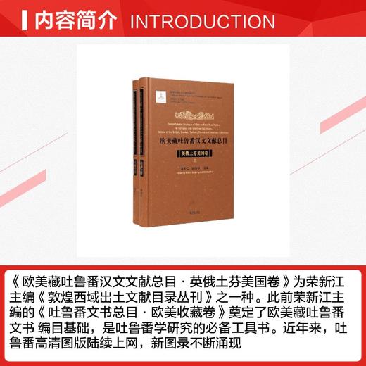 欧美藏吐鲁番汉文文献总目·英俄土芬美国卷 上/敦煌西域出土文献总目丛刊 商品图2