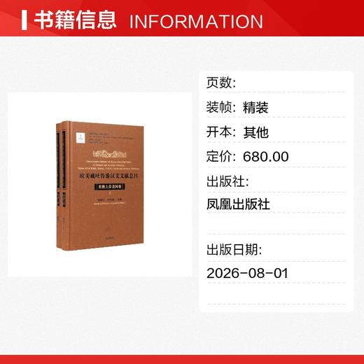 欧美藏吐鲁番汉文文献总目·英俄土芬美国卷 上/敦煌西域出土文献总目丛刊 商品图1