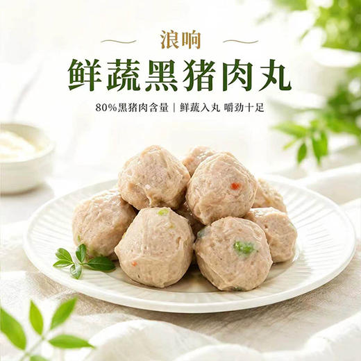 【真材实料】潮实 黑猪肉鲜蔬丸 250g/包 商品图2