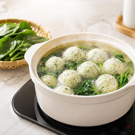 【肉质鲜嫩】潮实 菠菜鱼丸 250g/包 商品图6