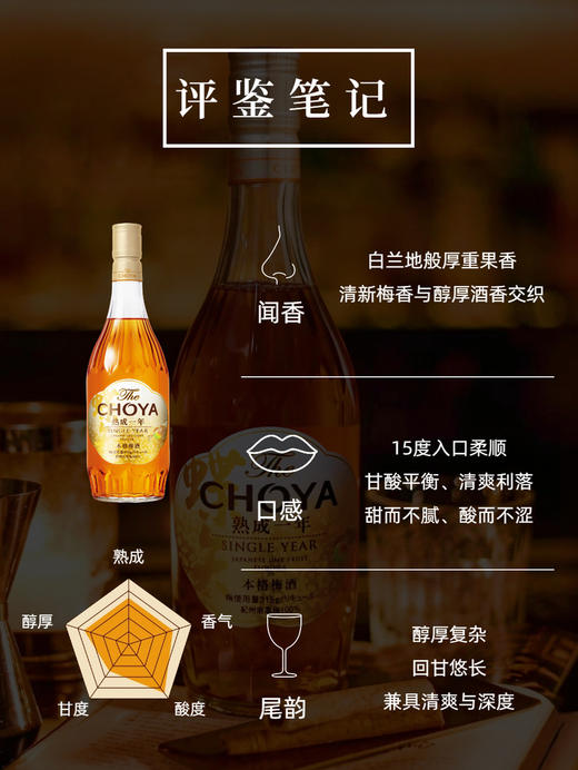MM 山姆 CHOYA日本进口 俏雅碟矢一年陈本格梅酒（配制酒）700ml 商品图2