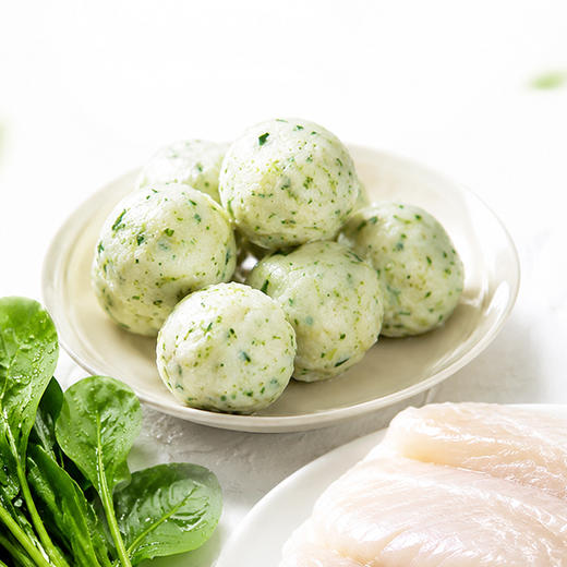 【肉质鲜嫩】潮实 菠菜鱼丸 250g/包 商品图4