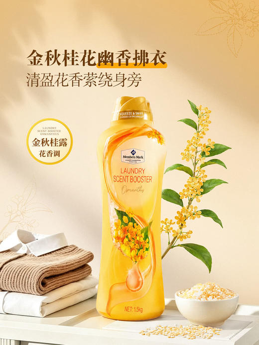 MM 山姆 Member's Mark 衣物留香珠（金秋桂露）1.5kg 商品图1