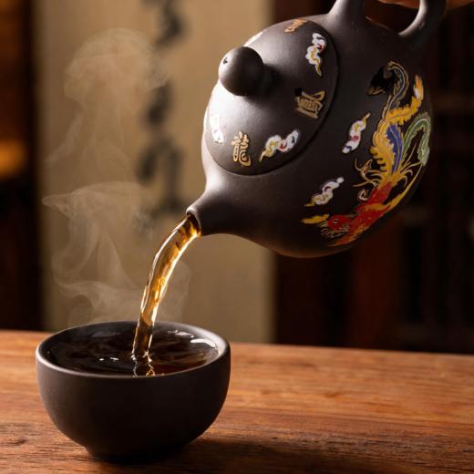 龙御宫廷大师手作茶叶茶具礼盒 正山小种+金骏眉+紫砂茶具套组 茶叶壮实匀整 茶香浓郁 精美礼盒 商品图3