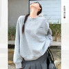 西遇宽松字母圆领卫衣女2026秋季慵懒风落肩休闲简约套头长袖上衣SS060852 商品缩略图0