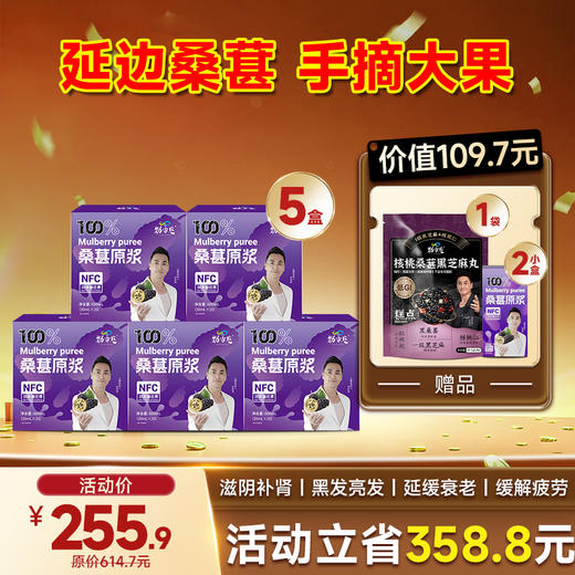 限时福利-爆款-桑葚原浆 20袋/盒 商品图1