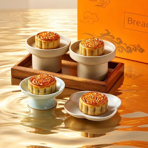 【团圆中秋】面包新语 祥云鎏金赏月广式月饼礼盒 480g★棒棒糖优选 商品图6